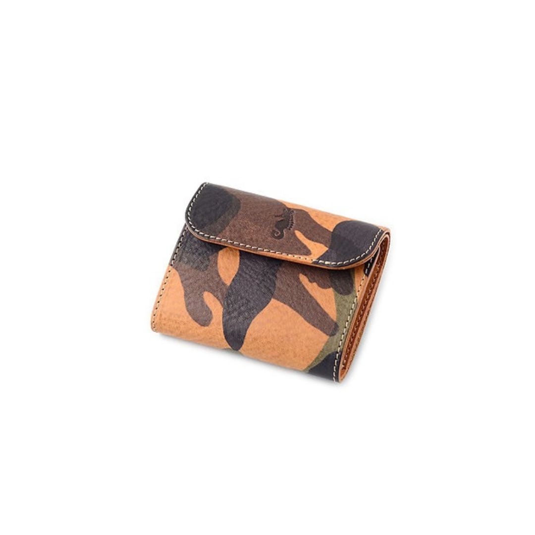 【Takumics】Quattro Plus 迷你短夾 / 義大利植鞣迷彩革